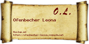 Ofenbecher Leona névjegykártya